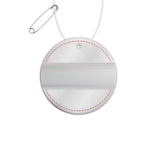 RFX™ Reflecterende hanger rond medium — drukvlak achterkant (op reflecterende laag)