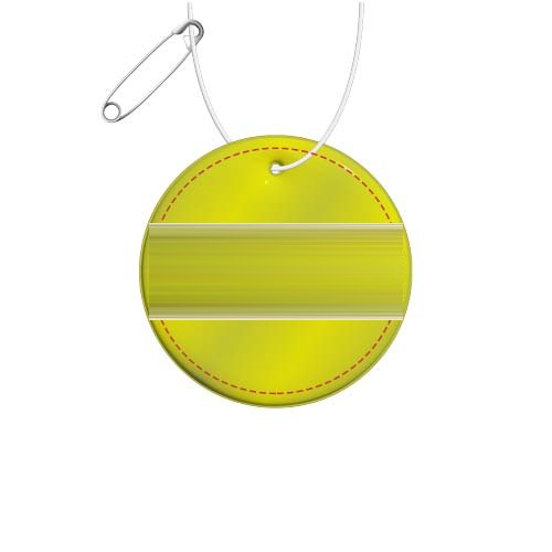 RFX™ Reflecterende hanger rond medium — drukvlak voorkant (op reflecterende laag)