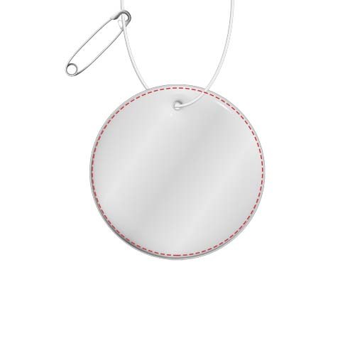 RFX™ Reflecterende hanger rond medium — drukvlak achterkant (onder reflecterende laag)