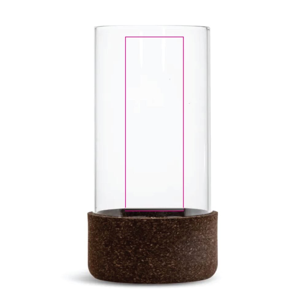 Sagaform Dante lantaarn klein — drukvlak op het glas