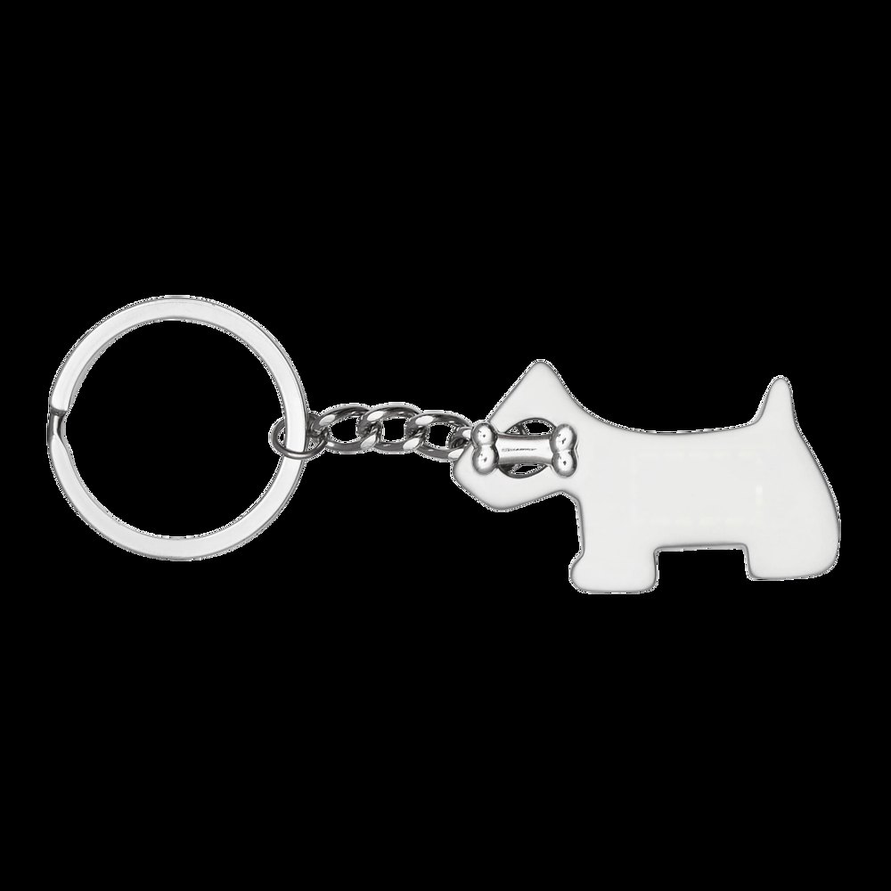 DOG - Metalen sleutelhanger — drukvlak gecentreerd op de voorkant