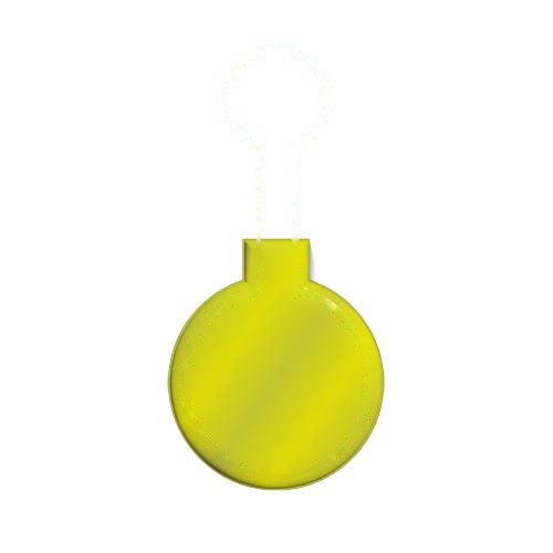 RFX™ M-10 grote ronde reflecterende pvc magneet — drukvlak voorkant (onder reflecterende laag)
