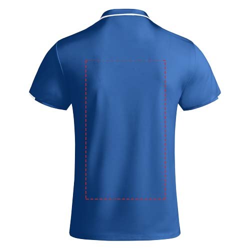 Tamil 150 g/m² sportpolo met korte mouwen voor kinderen — drukvlak achterzijde