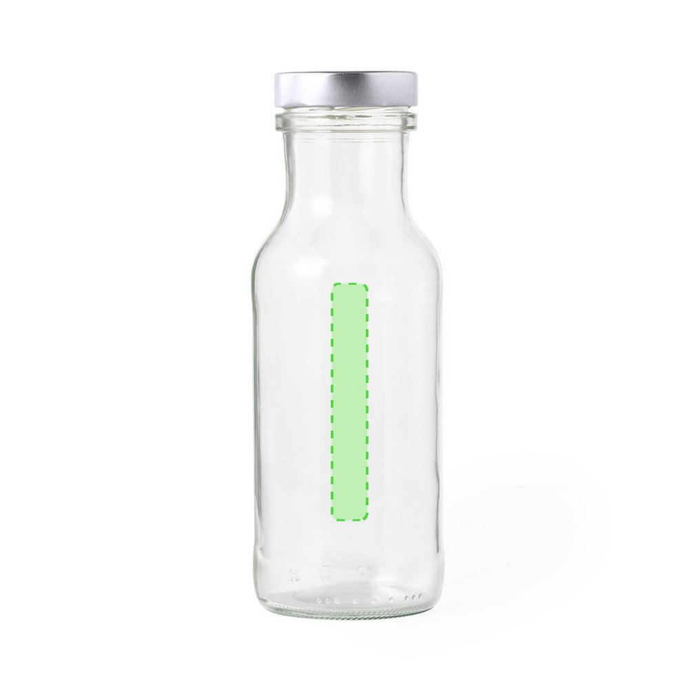 Fles Dinsak — drukvlak op de voorkant