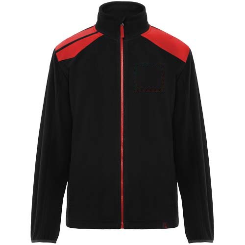 Terrano unisex microfleecejas — drukvlak linker borst