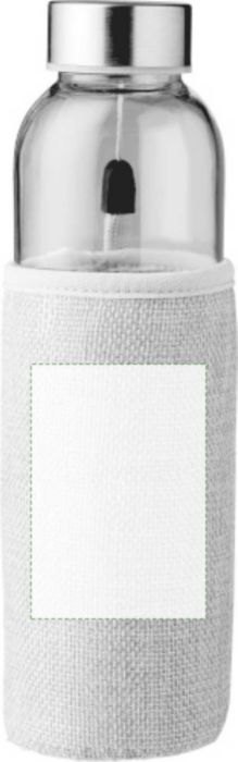 Glazen drinkfles (500 ml) Kaydence — drukvlak etui