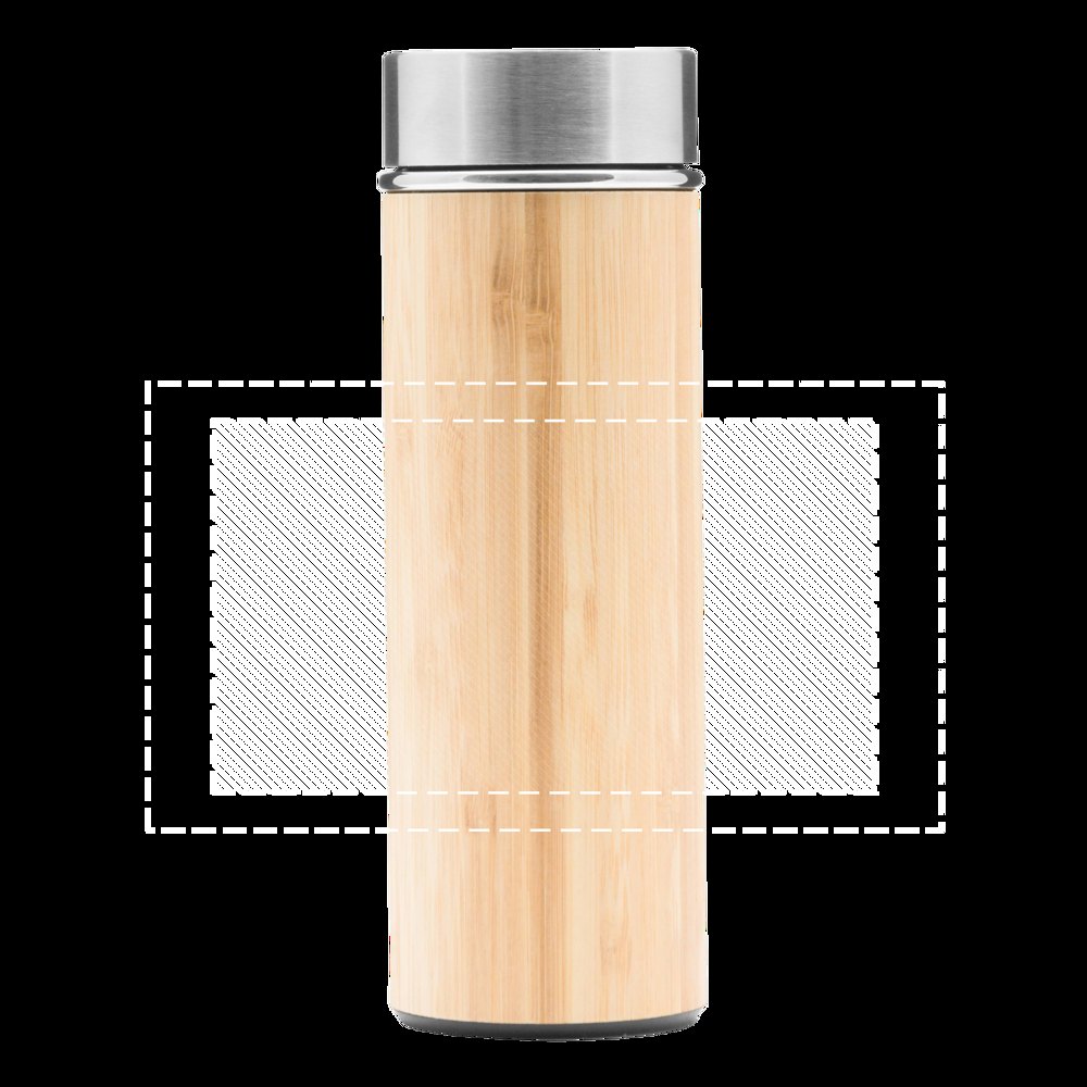 BAMBOO GO - Isoleerfles — drukvlak gecentreerd op voorkant