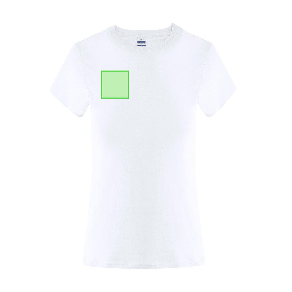 Wit Dames T-Shirt Epika — drukvlak rechterborst
