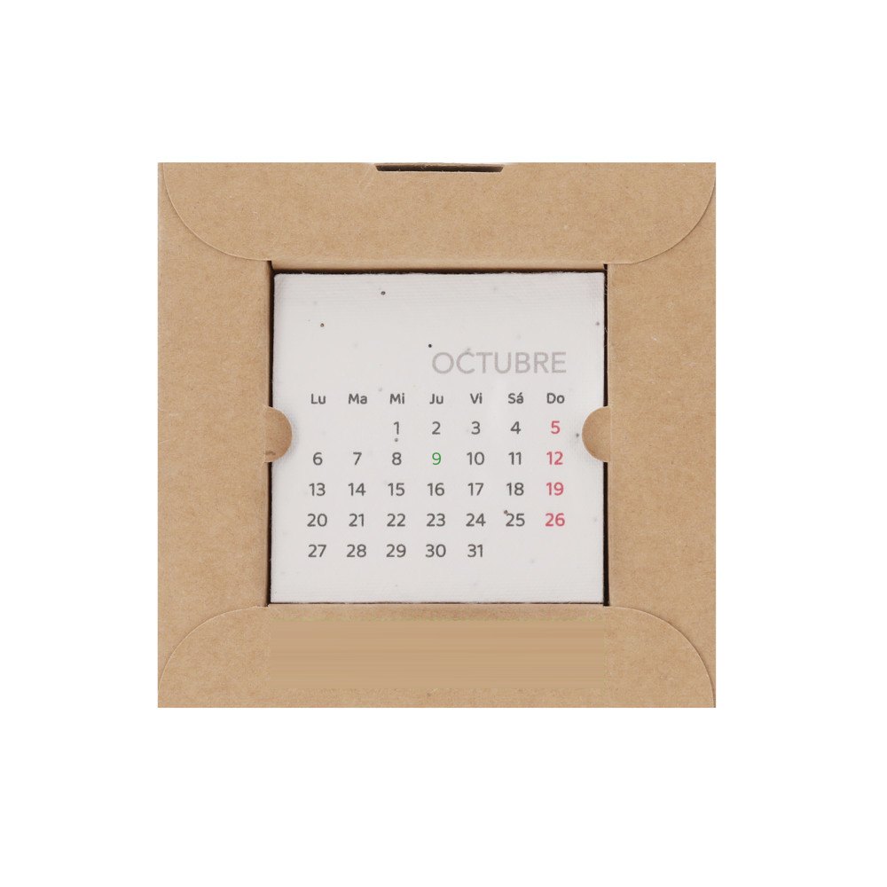 Zaad Kalender Krily — drukvlak onderzijde kartonnen frame