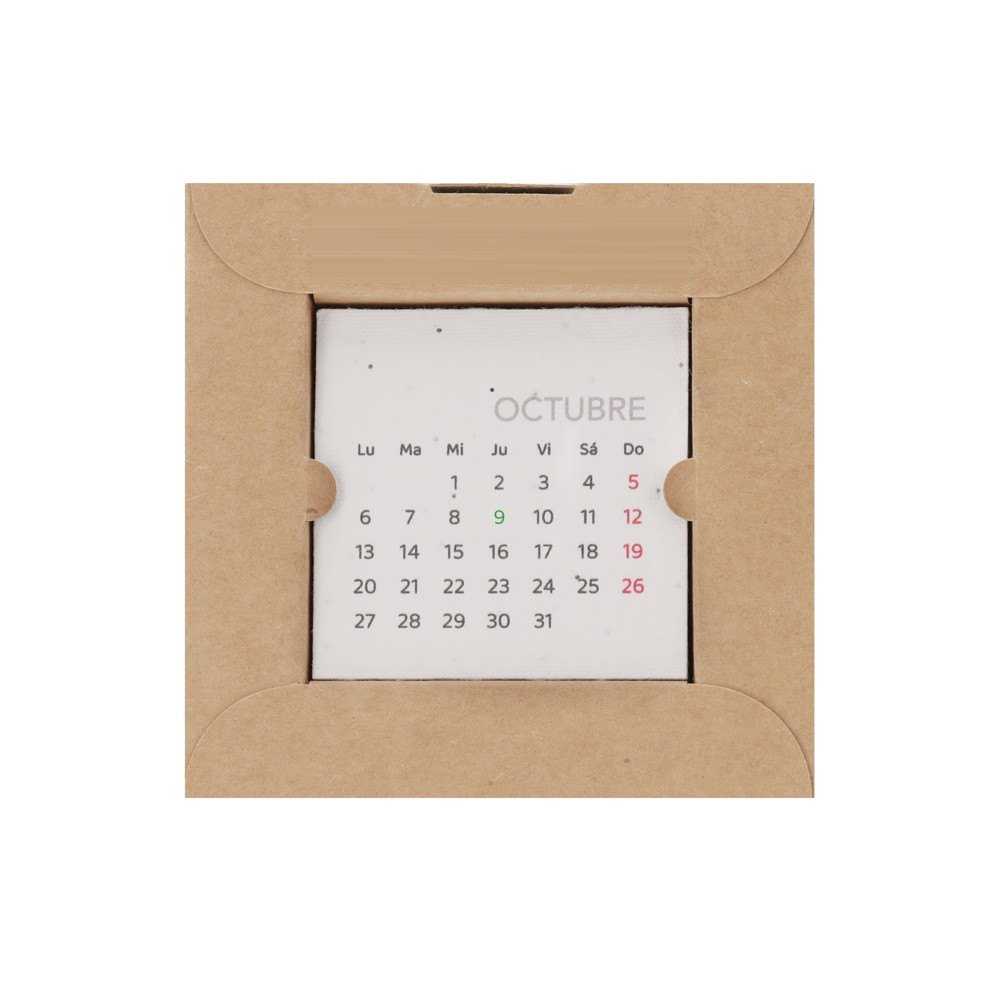 Zaad Kalender Krily — drukvlak bovenzijde kartonnen frame