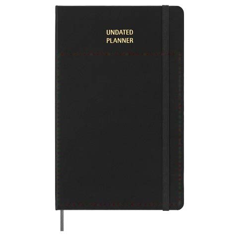 Moleskine ongedateerde weekplanner met harde kaft L — drukvlak voorzijde