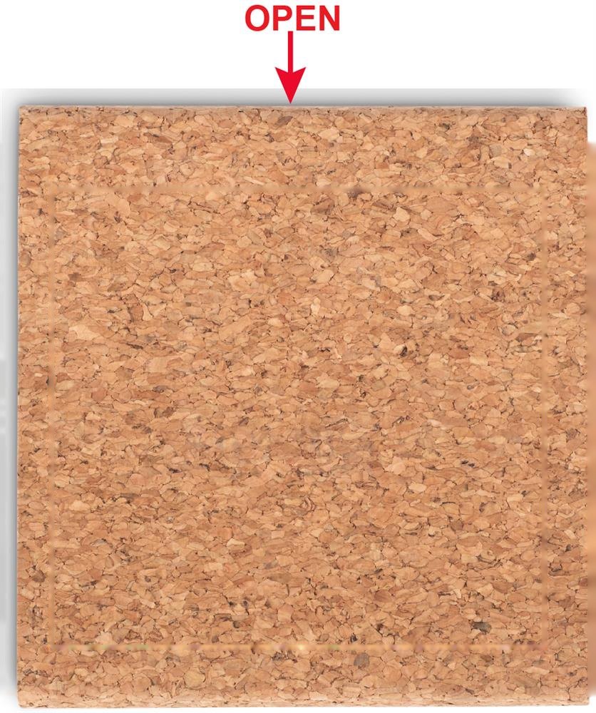 FOLDCORK - Memoboekje kurk — drukvlak achterzijde