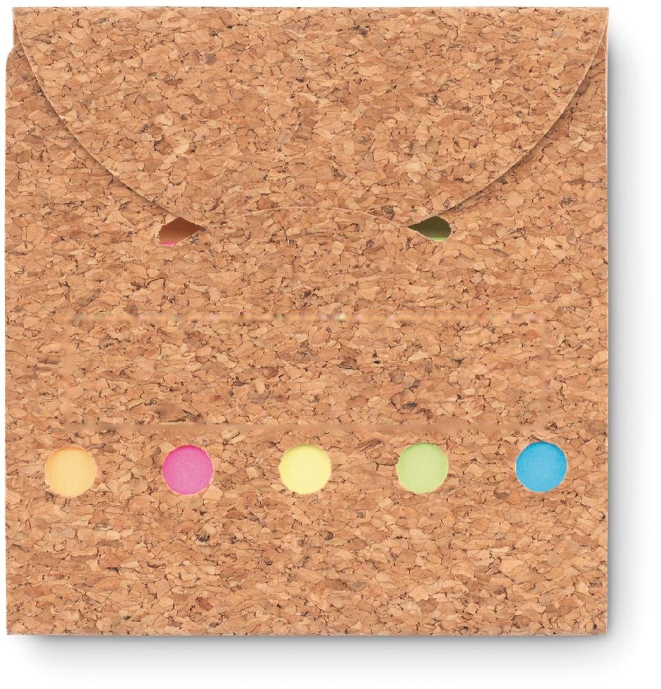 FOLDCORK - Memoboekje kurk — drukvlak voorzijde onder