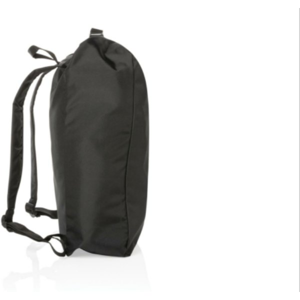 Impact AWARE™ RPET lichtgewicht rolltop rugzak — drukvlak artikel links onder