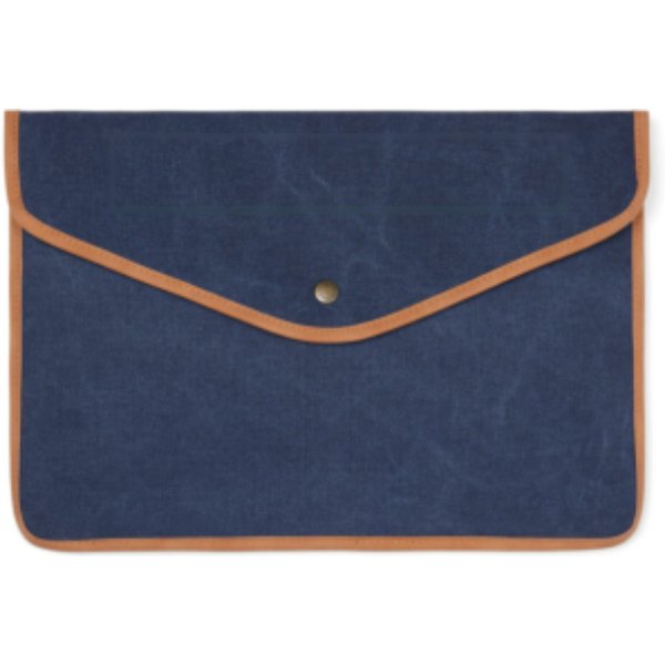 VINGA Bosler GRS recycled canvas 16" laptop sleeve — drukvlak artikel voorzijde boven