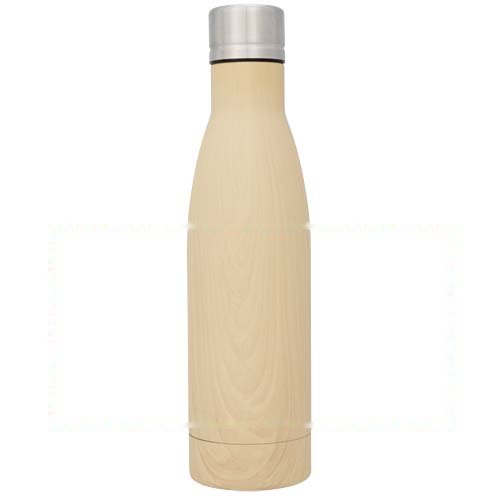 Vasa 500 ml houtlook koperen vacuum geïsoleerde fles — drukvlak rondom