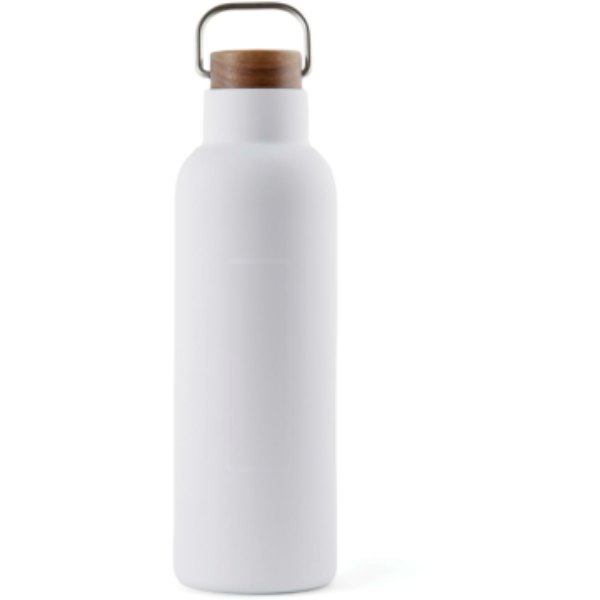 VINGA Ciro RCS gerecycled RVS vacuum fles 800ML — drukvlak artikel achterzijde midden