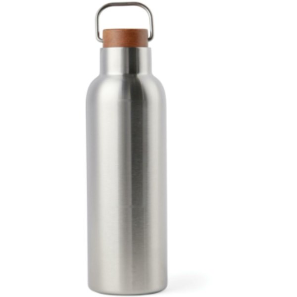 VINGA Ciro RCS gerecycled RVS vacuum fles 800ML — drukvlak artikel voorzijde boven