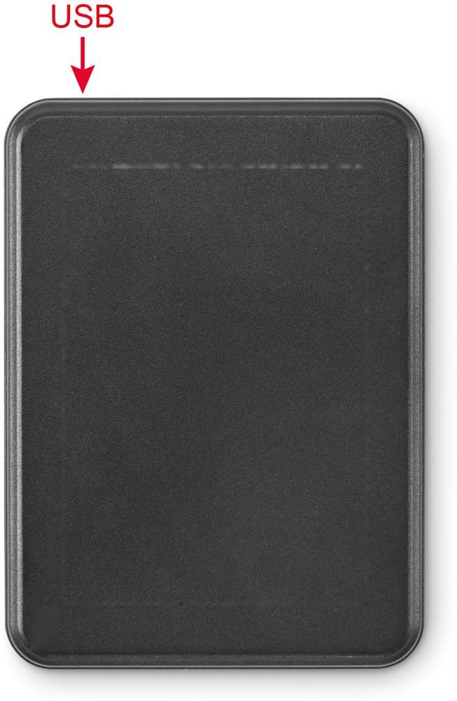 KLEINPOW - Powerbank 5000 mAh — drukvlak midden op de voorkant