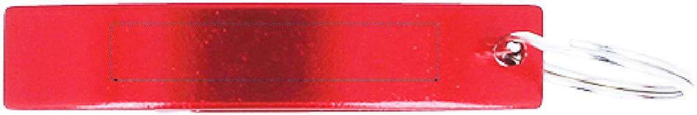 COLOUR TWICES - Aluminium sleutelhanger — drukvlak voorzijde