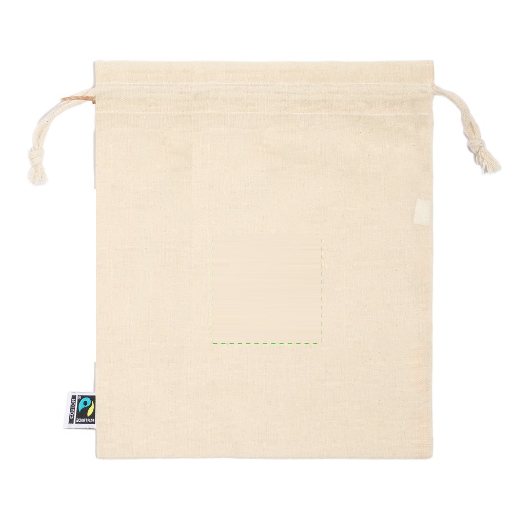 Tas Kaiki Fairtrade — drukvlak midden achterkant, klein
