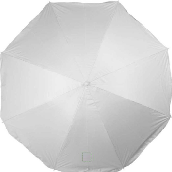 190T polyester parasol Elsa — drukvlak onderaan op een paneel