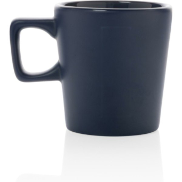 Keramische moderne koffiemok 300 ml — drukvlak artikel achterzijde