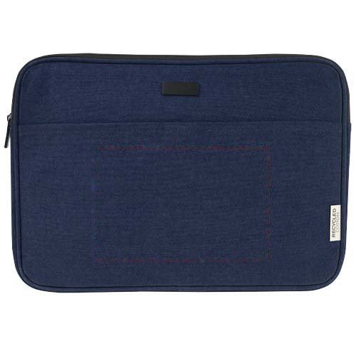 Joey 14 inch GRS gerecyclede canvas laptophoes, 2 l — drukvlak voorzijde