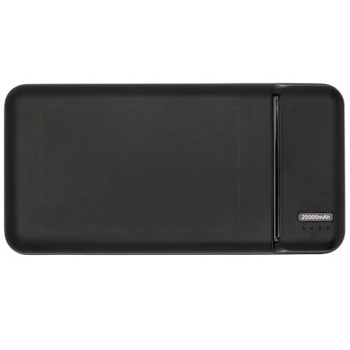 Loop powerbank van 20.000 mAh van gerecycled plastic — drukvlak paneel