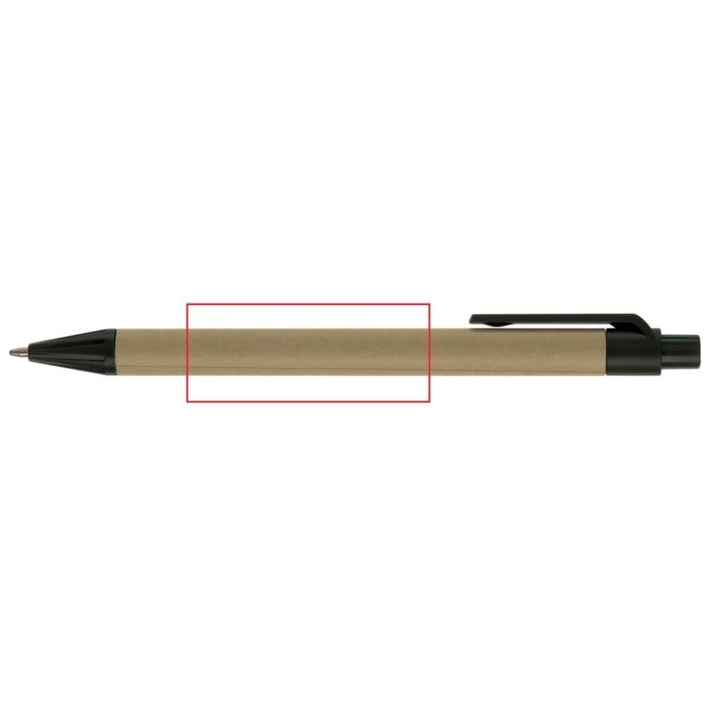 Balpen papier — drukvlak 90 graden van de clip