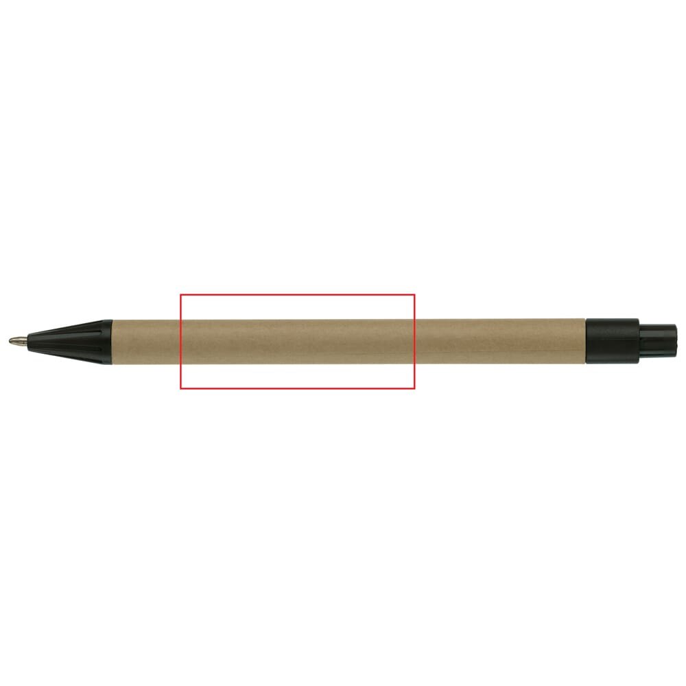 Balpen papier — drukvlak 180 graden van de clip