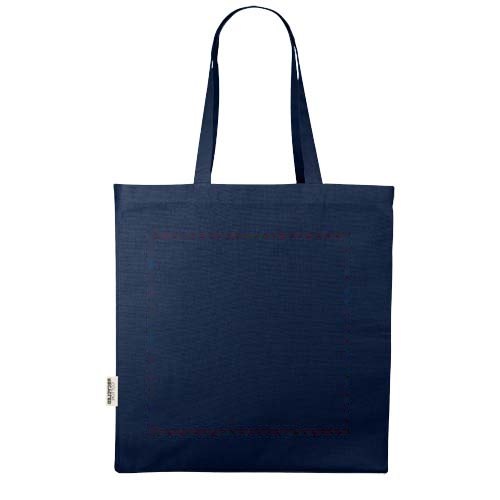 Odessa 220 g/m² GRS gerecyclede totebag 13L — drukvlak achterzijde