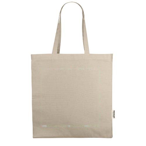 Odessa 220 g/m² GRS gerecyclede totebag 13L — drukvlak voorzijde