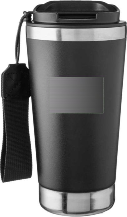 Dubbelwandige thermosbeker Kayla | Gerecycled | 500 ml — drukvlak achterzijde