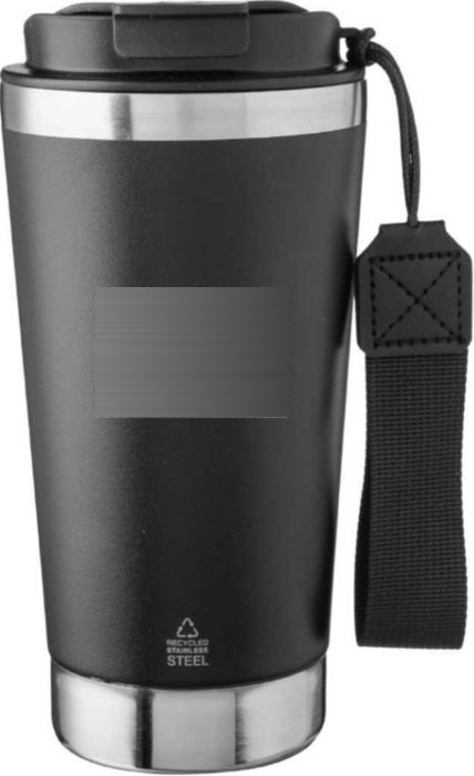 Dubbelwandige thermosbeker Kayla | Gerecycled | 500 ml — drukvlak voorzijde