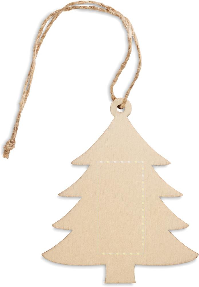 ARBY - Boomhanger kerstboom — drukvlak achterzijde