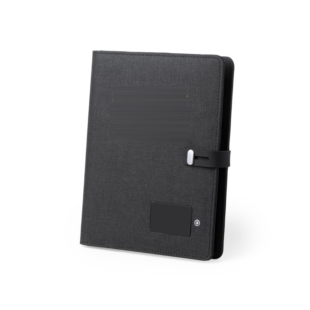 Multifunctioneel Notitieblokje Weston — drukvlak op cover onder rechts area