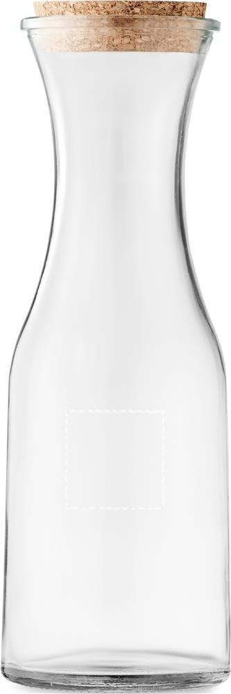 PICCA - Karaf van gerecycled glas 1L — drukvlak achterzijde