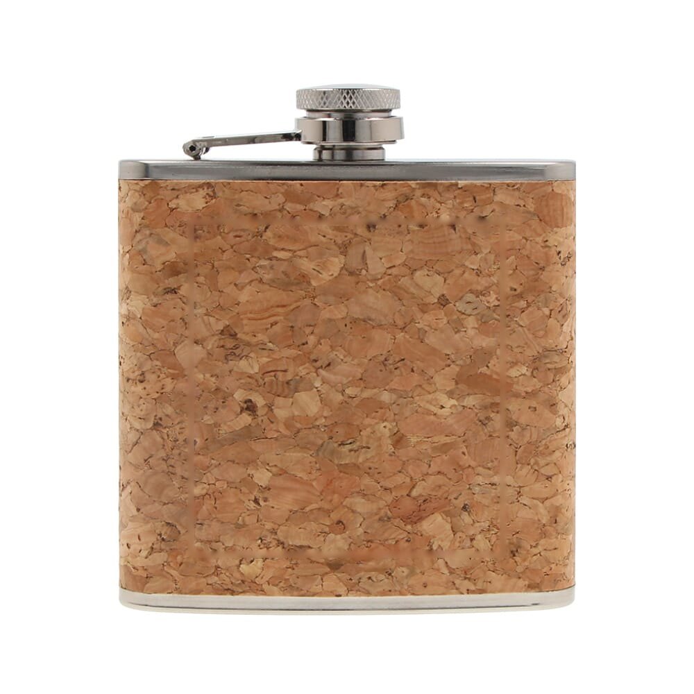 Heupfles kurk 170ml — drukvlak voorzijde