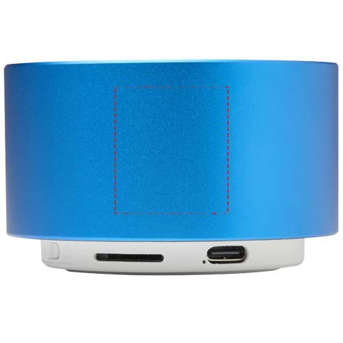 Ankaa 3W gerecycleerde aluminium draadloze Bluetooth®-speaker — drukvlak achterzijde