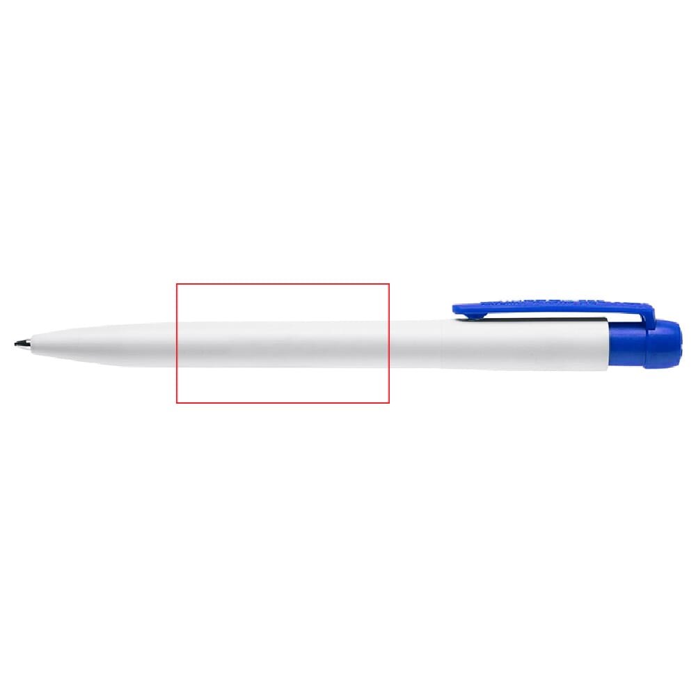Balpen Ingeo TM Pen hardcolour — drukvlak 90 graden van de clip
