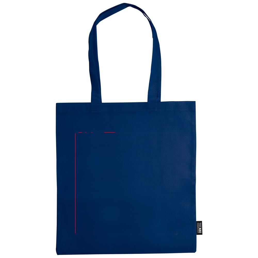 Schoudertas non-woven 75g/m² — drukvlak midden op de voorkant
