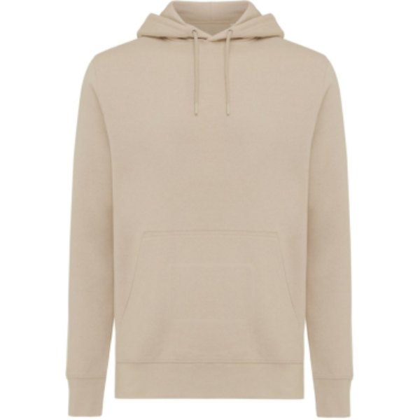 IQONIQ Rila lichtgewicht gerecycled katoen hoodie — drukvlak zak