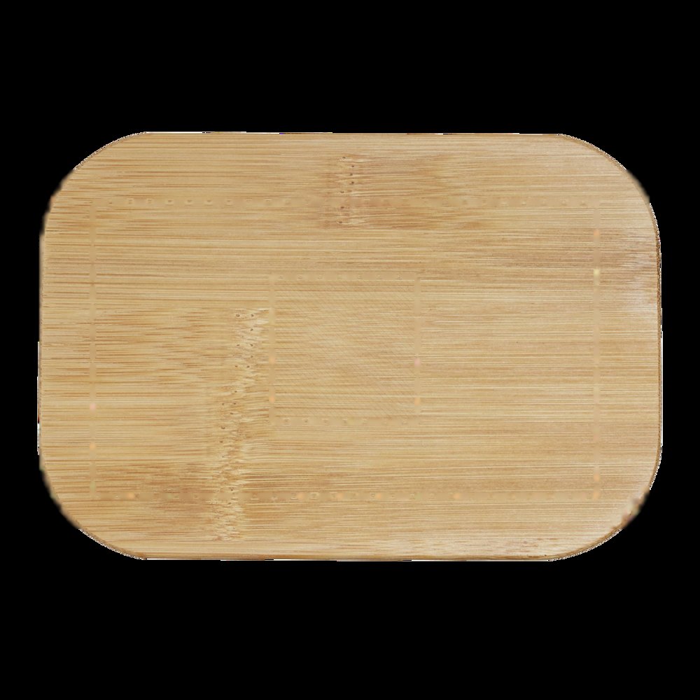 ROSILI M - Lunchdoos, met bamboe deksel: inhoud ca. 350ml — drukvlak gecentreerd op de wooden dop