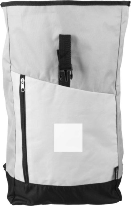 Rugzak Marlene | Gerecycled | Rolsluiting | 25 l — drukvlak voorzijde