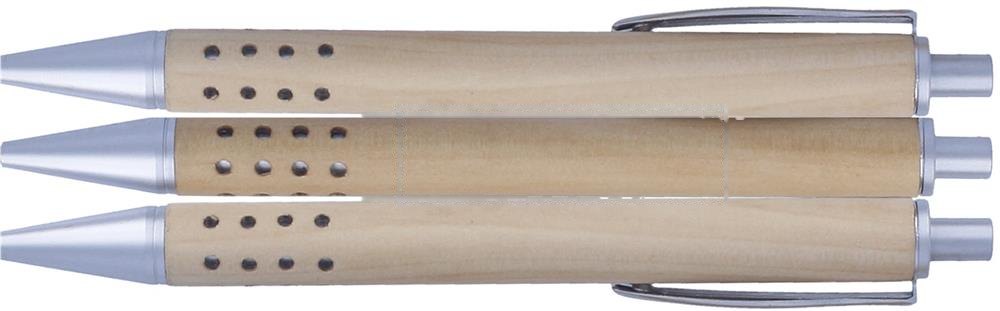 DEMOIN - Luxe houten schrijfset — drukvlak pen