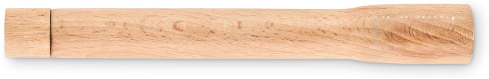 TELES - Houten zaklamp met COB-licht — drukvlak op het brede deel