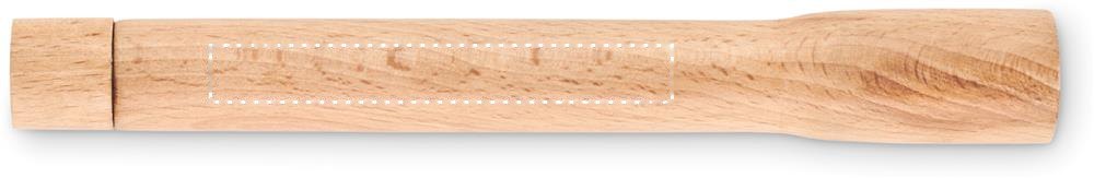 TELES - Houten zaklamp met COB-licht — drukvlak midden op de steel