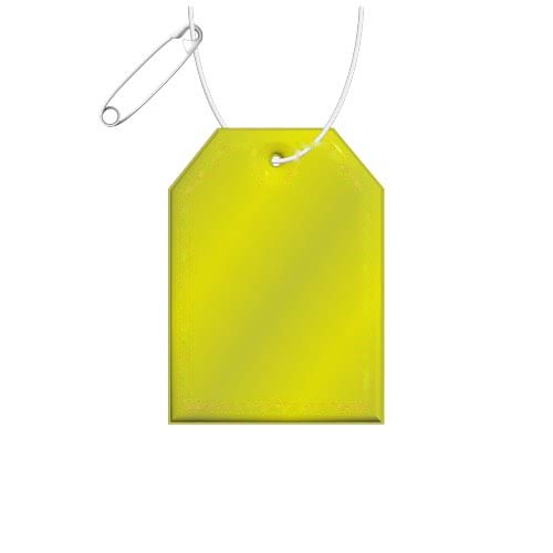 RFX™ H-12 reflecterende TPU hanger met label — drukvlak voorkant (op reflecterende laag)