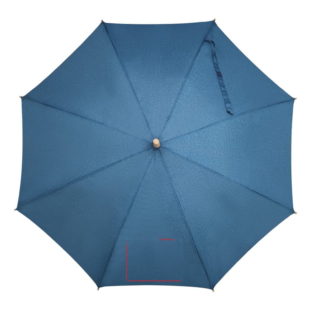 Stok paraplu 23” R-PET auto open — drukvlak onderste paneel